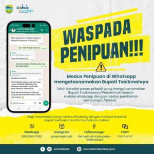 Waspada Penipuan !! Catut Nama Bupati Tasikmalaya