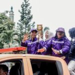 Bupati Herdiat Arak Piala Anugerah Adipura Kencana Keliling Ciamis