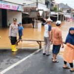 Kapolsek Pagerageung Cek Lokasi Banjir Luapan Sungai Citanduy