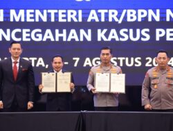 Polri Bersama Menteri ATR/BPN Perkuat Sinergitas Pemberantasan Mafia Tanah