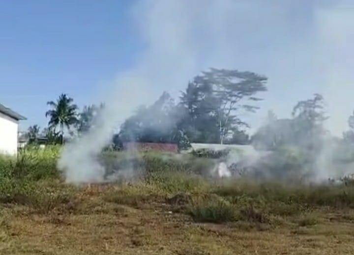 ODGJ Bakar Sampah, Lahan Kosong di Cipakat Terbakar