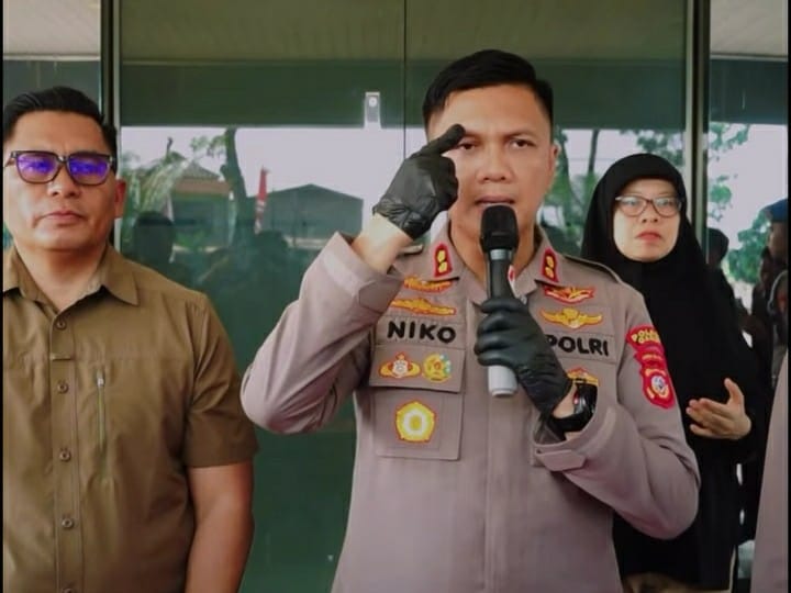 Kapolres Garut menjelaskan pengungkapan kasus pengeroyokan di Tarogong Kaler. (Sumber : Polres Garut)
