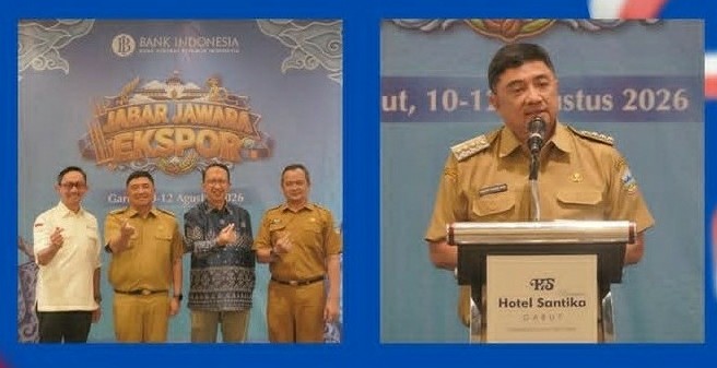 Bupati Garut Abdusy Syakur Amin membuka Capacity Building Jabar Jawara Ekspor 2026. (Sumber : @mediacenter.garut)
